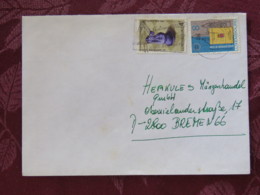 Luxemburg 1987 Cover Luxembourg To Germany - Chess - Postal Bank - Road Safety Slogan - Briefe U. Dokumente