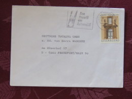 Luxemburg 1988 Cover Luxembourg To Germany - Sept Fontaines Castle - Car Slogan - Brieven En Documenten
