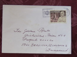 Luxemburg 1989 Cover Luxembourg To Germany - Jean Monnet - Post Code Slogan - Briefe U. Dokumente