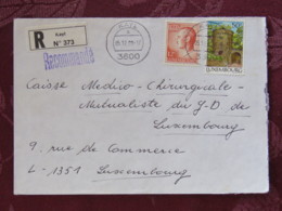Luxemburg 1990 Registered Cover Kayl To Luxembourg - Grand Duke Jean - Malakoff Tower - Covers & Documents
