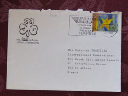 Luxemburg 1992 Cover Esch Sur Alzette To Greece - Single European Market - Star - Cartas & Documentos