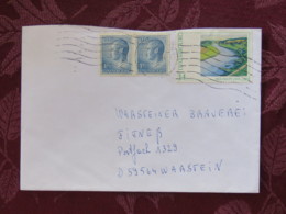 Luxemburg 1995 Cover Luxembourg To Germany - River Painting Nico Klopp - Grand Duke Jean - Storia Postale