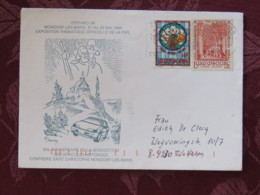 Luxemburg 1995 Cover Luxembourg To Belgium - Car Benediction St. Christophe - Church - Stained Glass Horn - Briefe U. Dokumente