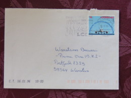 Luxemburg 1996 Cover Luxembourg To Warstein - Plane - Island Air Relation - LCGB Slogan - Covers & Documents