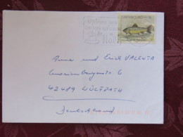 Luxemburg 1998 Cover Luxembourg To Germany - Fish - Christmas Stamps Slogan - Briefe U. Dokumente