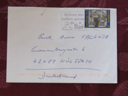 Luxemburg 2002 Cover Luxembourg To Germany - Robert Schuman - Christmas Stamps Slogan - Cartas & Documentos