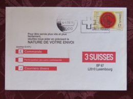 Luxemburg 2002 Cover Esch Sur Alzette To Luxembourg - Seal Of Treaty On Steel And Coal - Red Cross Slogan - Cartas & Documentos