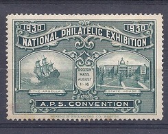 190031895  USA  NATIONAL EXHIBITION  APS  1930  YVERT    */MH - Dienstmarken