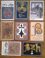 Lot De 8 Cartes Postales Lettres Celtiques BRETAGNE - Sonstige