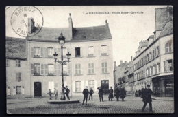 CPA ANCIENNE- POSTES MILITAIRES BELGES FM SUR CPA DE CHERBOURG- PLACE HENRI-GREVILLE- ANIMÉE- 1915- 2 SCANS - Briefe U. Dokumente