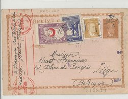 EPM P52a+TP 808a.963.BIENF.54 KADIKOY 21.10.41 Vers Liège - Cartas & Documentos