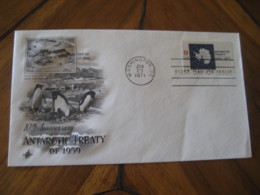 WASHINGTON 1971 Antarctic Treaty South Pole Antarctica Antarctics Polar FDC Cancel Cover USA - Antarktisvertrag