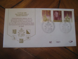 EINDHOVEN Airport 1985 John Paul II Pope Visit Cancel STADSPOST 3 Local Private Stamp On Cover NETHERLANDS Holland - Personalisierte Briefmarken