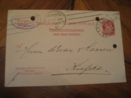KRISTIANIA 1910 To Krefeld Cancel Postal Stationery Card NORWAY - Lettres & Documents