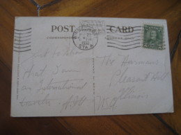WINDSORD 1930 To Illinois USA Stamp On Cancel Kennedy Collegiate Post Card CANADA - Lettres & Documents
