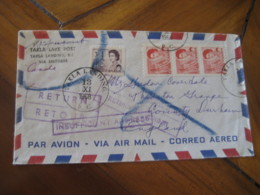 TAKLA LANDING 1968 To County Dusham England Returned Letter Branch Leeds Cancel 4 Stamp On Air Mail Cover CANADA - Briefe U. Dokumente