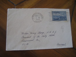 ST. JOHN'S NEWFOUNDLAND 1953 To Rosemont USA Stage Coach Stagecoach Stamp Cancel Cover CANADA - Lettres & Documents