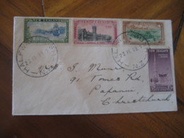 HALFWAY BUSH 1948 To Christchurch Yvert 297/300 Set OTAGO Centennial FDC Cancel Cover NEW ZEALAND - Storia Postale