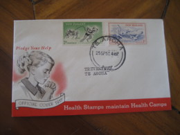 TE AROHA 1957 Health Stamps Official Souvenir Cancel Cover NEW ZEALAND - Briefe U. Dokumente