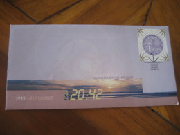 WANGANUI 1999 Meteorology Space Spatial LAST SUNSET 20:42 Invercargill Cancel Postal Stationery Cover NEW ZEALAND - Storia Postale