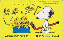 TC JAPON / 110-81295 - BD Comics - CHIEN SNOOPY GOLF ** BANQUE SANWA BANK ** - PEANUTS DOG JAPAN Free Phonecard - 1350 - BD