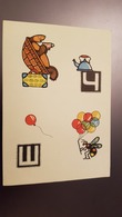 RUSSIA. Russian ABC. Turtle, Bee  -  1963 Postcard - Balloon - Schildpadden