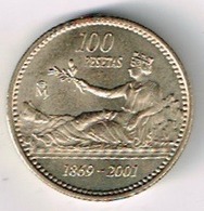 SPAIN, 100 PESETAS, UNC COIN, 2001 - 100 Pesetas