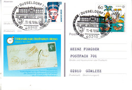 BRD Amtl. GZS-Sonderpostkarte PSo 27 ZF"8.Int. BM-Messe ESSEN" WSt "500 Jahre Entdeckung Amerikas" SSt11.6.94 DÜSSELDORF - Postcards - Used