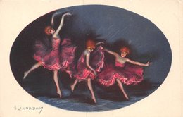 PIE.Z.VI.19-589 : CARTE ILLUSTREE PAR A. ZANDRINO. LA DANSE CLASSIQUE. DANSEUSES - Zandrino