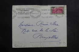 MONACO - Affranchissement PA 1 Sur Enveloppe Pour La Belgique En 1937 - L 42230 - Briefe U. Dokumente