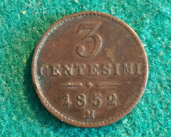 Lombardo Veneto 3 Centesimi 1852 - Lombardie-Vénétie