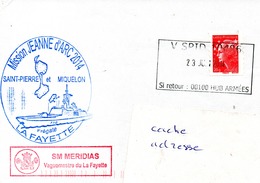 FREGATE LA FAYETTE Mission Jeanne D'Arc Escale à Saint Pierre Et Miquelon Obl. V SPID 10486 23/06/14 - Naval Post