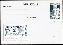 Exposition Philatélique JUVAROUEN 76 - Overprinter Postcards (before 1995)