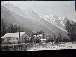 CARTE POSTALE _ CPA VINTAGE : CHAMONIX _ Les Tines _ Hotel Pension De La Gare & Mer De Glace 1911   // CPA.VIDAL.L2.10 - Chamonix-Mont-Blanc