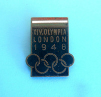 OLYMPIC GAMES 1948. LONDON - Vintage Enamel Buttonhole Pin Badge * Jeux Olympiques Olympia Olympiade Olimpiadi Olímpicas - Habillement, Souvenirs & Autres