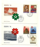 1970 - Vaticano 479/83 Esposizione Di Osaka     FDC - 1970 – Osaka (Japón)