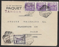 1950 - ESPAÑA / TANGER (Marruecos) - Franqueo Mixto - Correo Aereo A SUIZA - Brieven En Documenten