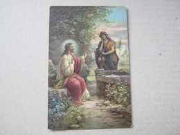 JESUS AND THE WOMAN OF SAMARIA - Prof. Zatzka Pinx. - Zatzka