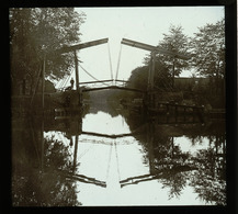 Swing Bridge, Canal, Holland NETHERLANDS - Magic Lantern Slide (lanterne Magique) - Diapositiva Su Vetro