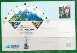 57  ARGENTINA 2015 Postal Del Correo-100 Años Del 1º Cruce De Los Andes En Globo - Ungebraucht