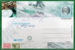 58 ARGENTINA 2016 Postal De Correo -Casa De La Moneda 1875-2015 - Ungebraucht