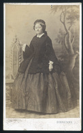PEST 1860-65. Schrecker J. : Ismeretlen Hölgy, Ritka Visit Fotó  /  J. Schrecker: Unknown Lady Rare Visit Photo - Andere & Zonder Classificatie