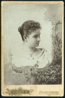 SELMECBÁNYA 1890. Ca.  Baker A. Ismeretlen Hölgy Cabinet Fotó  /  Unknown Lady Vintage Cabinet Photo - Autres & Non Classés