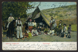 ERDÉLY 1915. Sátoros Cigányok Régi Képeslap  /  TRANSYLVANIA Tent Gypsies Vintage Pic. P.card - Hungary
