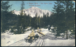 TÁTRA 1918. Téli Sport, Régi Divald Képeslap  /  Winter Sport Vintage Pic. P.card, Divald - Hongrie