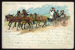 1901. Magyar ötösfogat, Litho Képeslap  /  Litho Vintage Pic. P.card - Ungheria