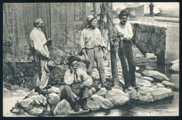 FIUME 1905. Cca. Halászok, Régi Képeslap  /  Fishermen Vintage Pic. P.card - Hongarije