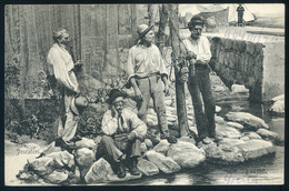 FIUME 1905. Cca. Halászok, Régi Képeslap  /  Fishermen Vintage Pic. P.card - Ungheria