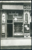 SOROKSÁR 1930. Ca. Cukorka, Bonbon üzletérdekes , Fotós Képeslap Fotó : Temler és Balogh  /  Sweets Store Interesting Ph - Autres & Non Classés