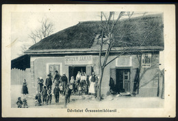 ŐRSZENTMIKLÓS 1914. Spitzer Jakab üzlete, Régi Képeslap  /  Jakab Spitzer's Store Vintage Pic. P.card - Religione & Esoterismo